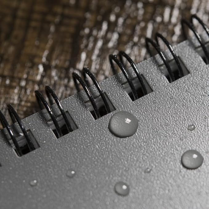 Rite in the Rain Weatherproof Top-Spiral Notebook, 4" x 6", Gray Cover, Universal Pattern, 3 Pack (No. 846-3)