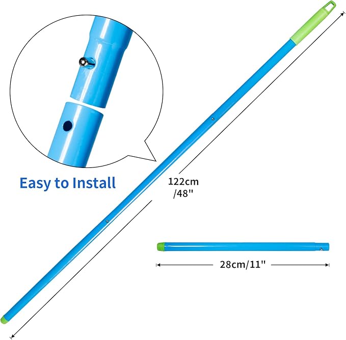 Forgrace Flexible Silicone Squeegee T-Bar Water Blade Microfiber Scrubber with Long Handle for Car or Home Glass Professional Car Windshield Squeegee, Window Cleaning Tool