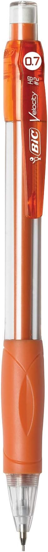 BIC Velocity Mechanical Pencils, With Colorful Barrel, Medium Point (0.7mm), 2-Count Pack Mechanical Pencils With Erasers