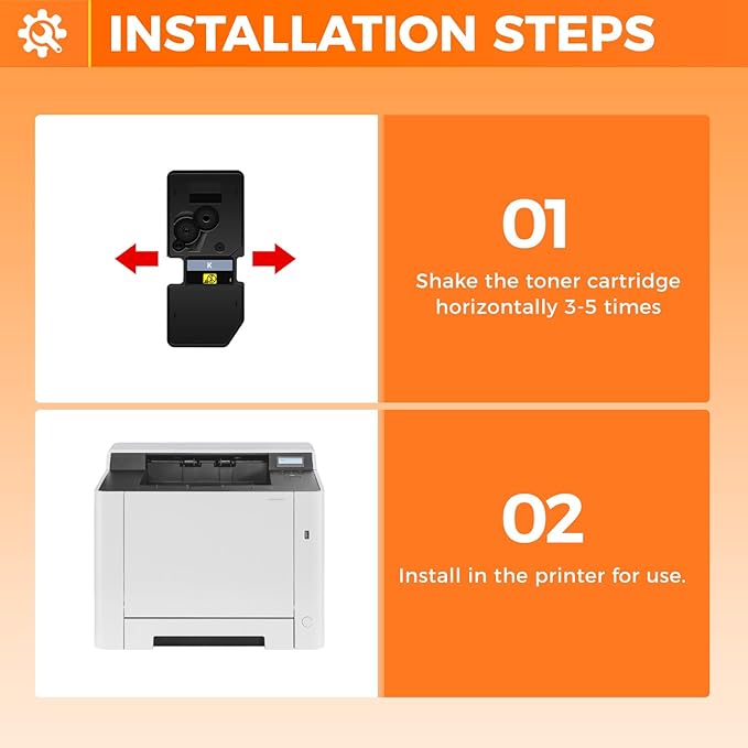 TK-5442 TK5442 Toner Cartridge 4-Pack High Yield Replacement for Kyocera TK-5442K TK-5442C TK-5442M TK-5442Y Compatible with ECOSYS PA2100cx PA2100cwx cdn MA2100cx/ MA2100cfx MA2100cwfx Laser Printers