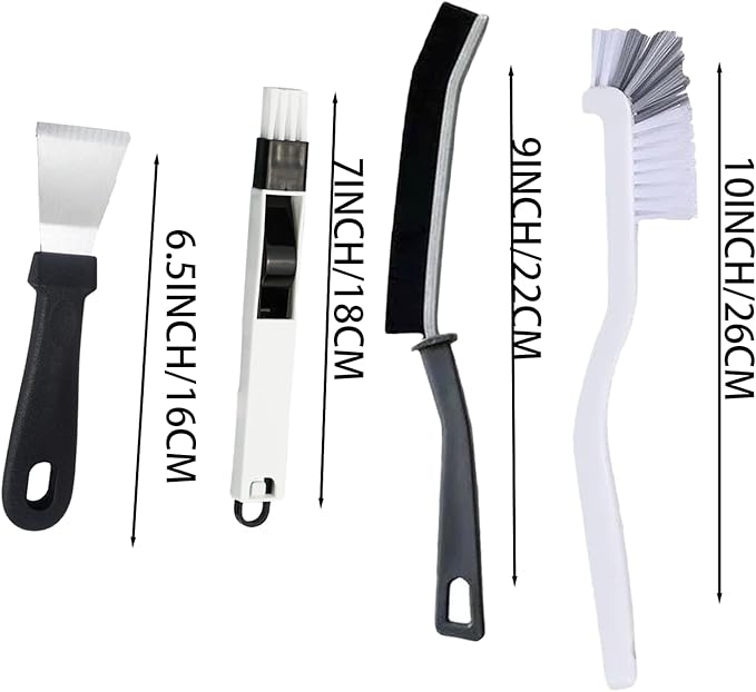 Htydjd 17Pcs Crevice Cleaning Brush Tool Multifunctional Hard Bristle Gap Cleaning Supplies for Bathroom Grout Sink Bathtub Shower Corner Kitchen Toilet Window Track Brushes Small Spaces
