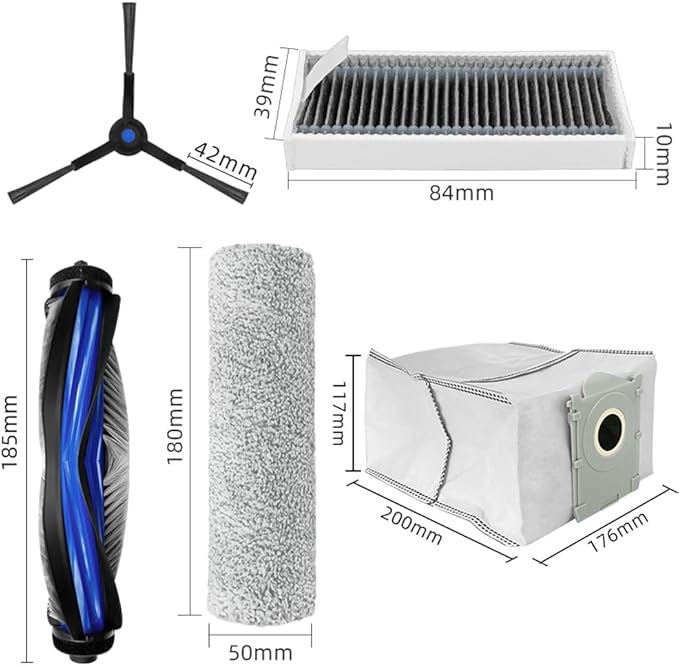 Electropan Replacement Parts for Ecovacs Deebot X8 Pro Omni/Yeedi S14 Plus, Ecovacs Deebot X8 Pro Omni Accessories Kit Ecovacs Deebot X8 Pro Omni Buddy Kit