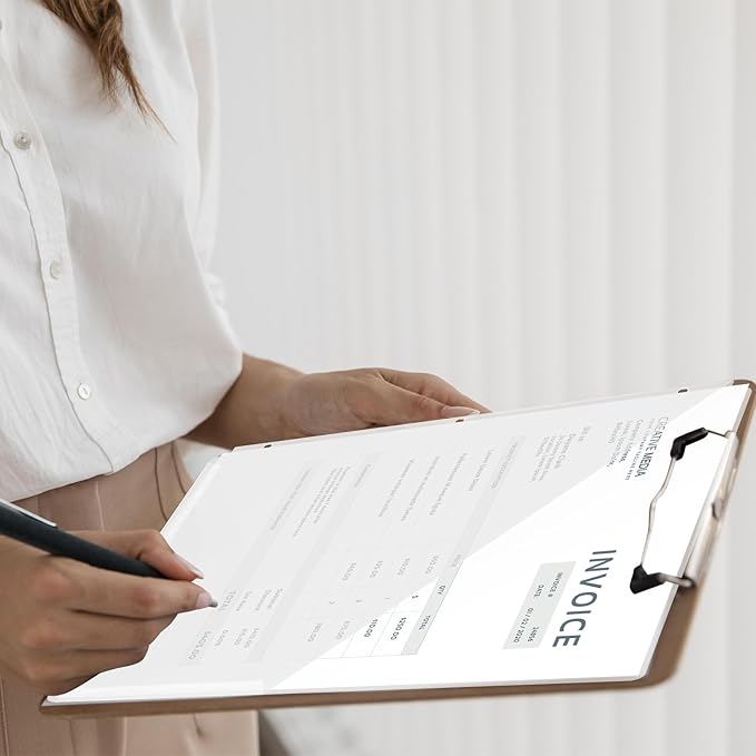 20 Pack Binder Dividers with Pockets Letter Size Clear Slash File Jacket 3 Hole Punch Plastic Document Folders for Office Home School (Transparent)