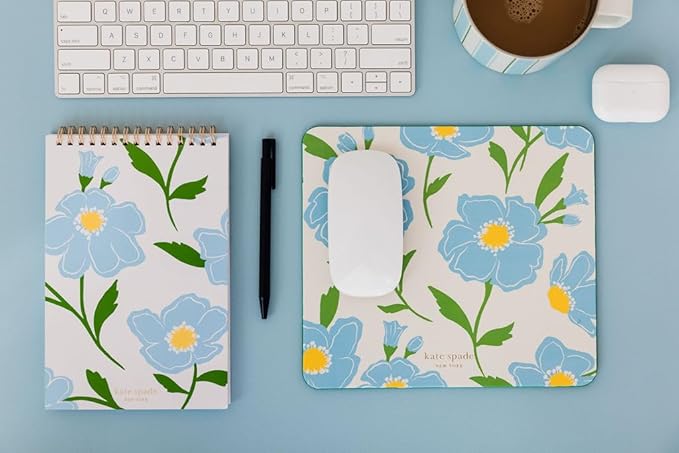 kate spade new york Small College Ruled Notebook, Top Spiral Notebook with 112 Pages, 8.5" x 5.5" Writing Pad, Sunshine Floral