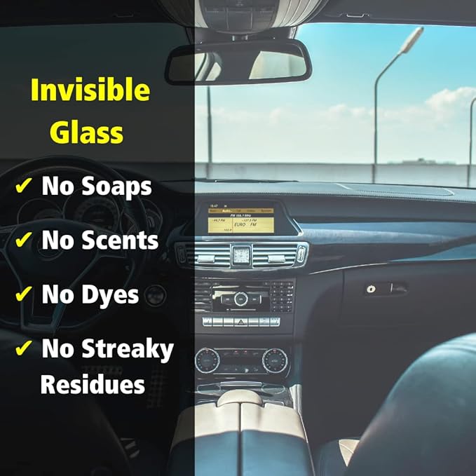Invisible Glass 91164-4PK Premium Aerosol Glass Cleaner Spray for Car Windshields and Windows, Automotive and Home Window Cleaner, Streak-Free, Ammonia-Free, Tint-Safe – 19 oz (Pack of 4)