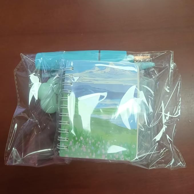 Mini Office Supply Kit Includes Stapler Tape Dispenser Staple Remover Paper Clips Scissor Notebook Highlighter Ballpoint Pen Small Telescopic for Office and School -Notebook Color Random(Pink Set)