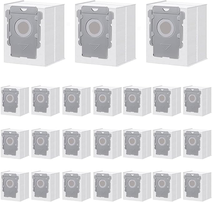 ApexOne 24 Pack Vacuum Bags for iRobot Roomba i, j, s Series, 104 Combo, 105 Combo, 105 Vac, Plus 405 (G185) (G181) Combo, Max 705 Vac, Max 705 Combo, Plus 504 Vac, Plus 505 Combo, Q0520 Robot Vacuum