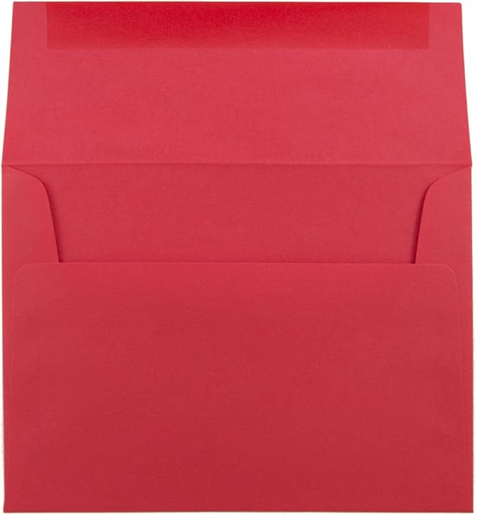 JAM PAPER A6 Colored Invitation Envelopes - 4 3/4 x 6 1/2 - Red Recycled - Bulk 1000/Carton