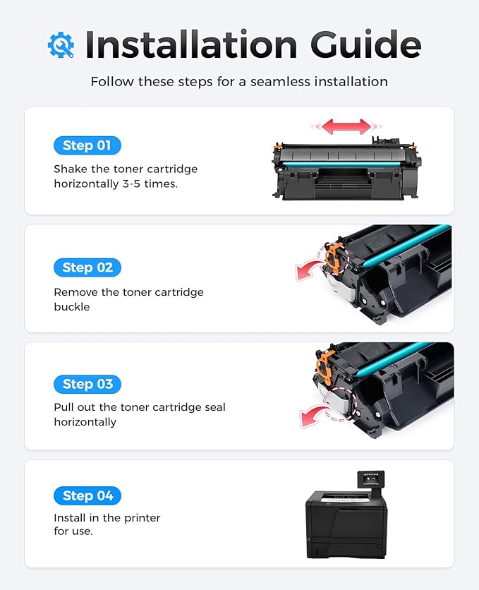 80A Black Toner Cartridge 2-Pack with chip High Yield Replacement for HP 80A CF280A Compatible with HP Laserjet Pro 400 MFP M425dn M425dw M401dn M401dw M401n M401dne Printer M425 M401 Series Ink Copy