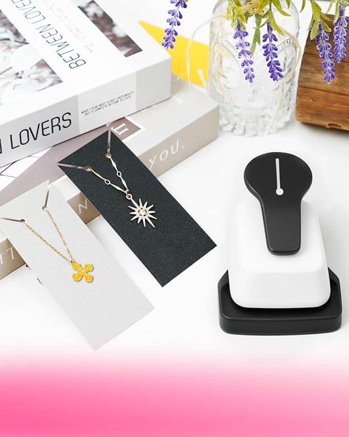 UCEC Corner Necklace Card Punch, Corner Paper Punch Necklace Hole Puncher for Cards, Necklace Hanging Card Hole Punch for Selling & Displaying Jewelry to DIY