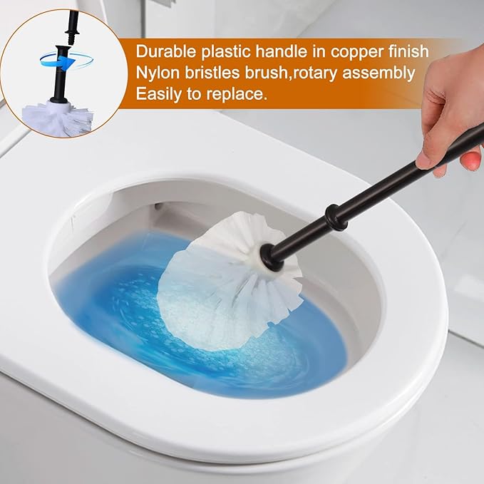 BGBWBFBR Whimsical Black Bear Toilet Brush Holder Set - Unique Cub Shape Decorative Bathroom Cleaning Kit for Cabin Owners, Bear-Themed Home Decor, Cozy Cabin Gifts