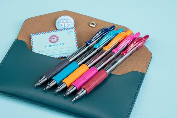 Pilot G2 Premium Gel Roller Pens, Fine Point 0.7 mm, Navy Ink Pens Fine Point, Pack of 12 - Ideal for School, Journaling, and Office Writing