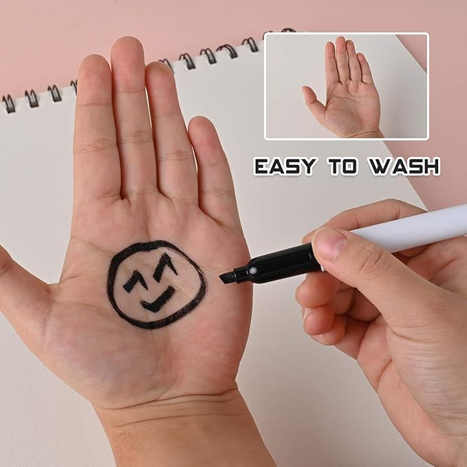 Dabo&Shobo Dry Erase Markers, （80 Count, Black,Chisel Tip）-White Board Markers/Pens ，Very Suitable for Writing on The School、 Office 、Home Dry Erase whiteboard Mirror Glass…