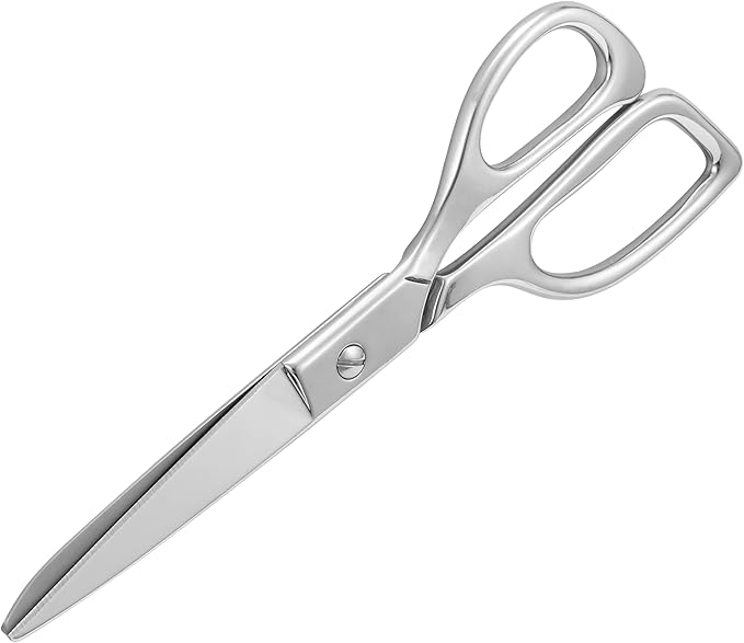 LIVINGO Tailor Fabric Sewing Scissors - 8" Professional Forged Stainless Steel Heavy Duty Metal Shears All Purpose, Crafting Ultra Sharp Scissors for Dressmaking Upholstery Cloth Leather and Felt