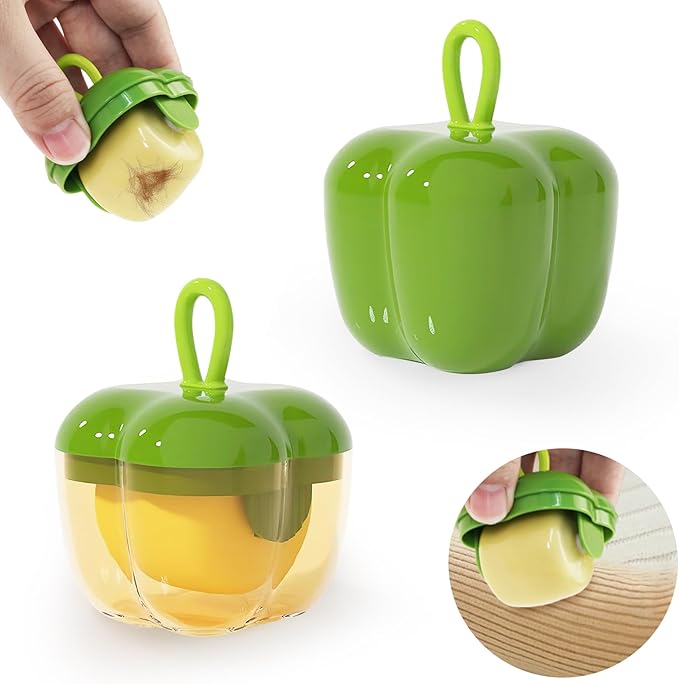 Metchangelife 2 Pcs Protable Mini Lint Rollers, Reusable Washable Lint Rollers for Clothes Car Seats with Protective Cap, Travel Portable Lint Roller - Fits in Wallet, Pet Hair Remover(Green)