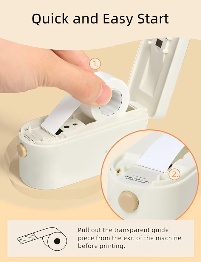 Makeid L1 Label Maker Machine with Tape Includes 3 Rolls - Portable & Rechargeable Label Makers Compatible with 9 12 16mm Tape - Mini Bluetooth Labeler for Organizing Office Home School