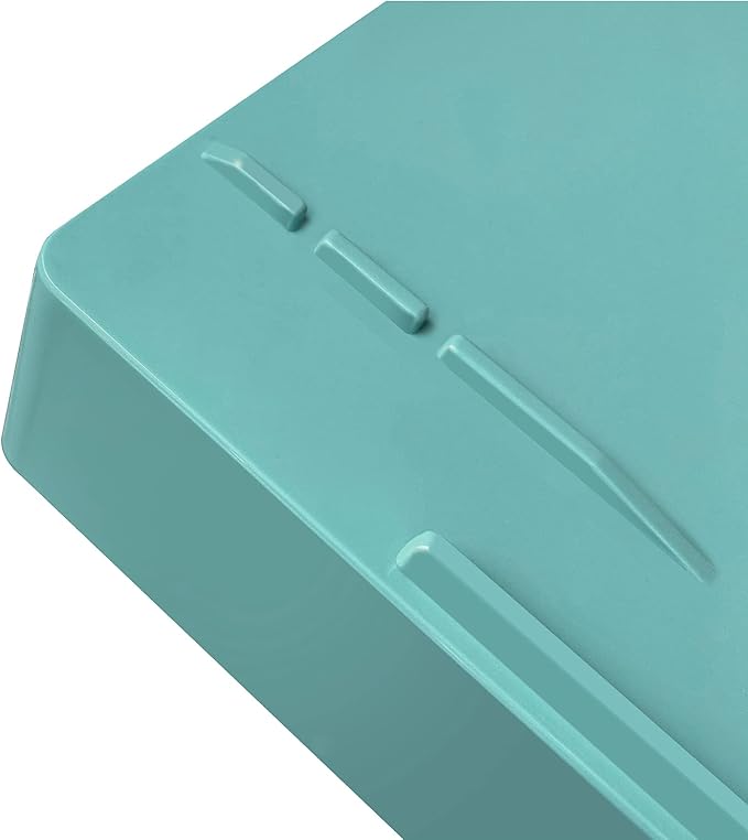 Acrimet Stackable Letter Tray Single Side Load, Plastic, Desktop File Organizer (Solid Green Color) (1 Unit)