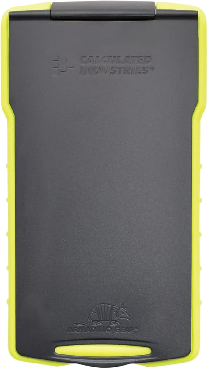 Calculated Industries 5032-5 Armadillo Gear Hard Protective Calculator Case in Lime Green
