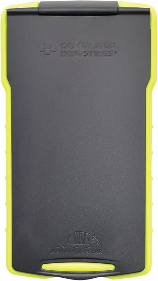 Calculated Industries 5032-5 Armadillo Gear Hard Protective Calculator Case in Lime Green