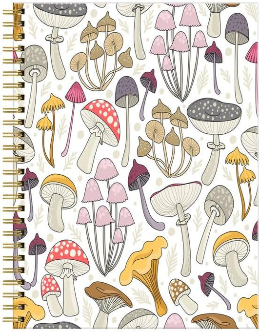 Spiral Journal Notebook for Women,A5 College Ruled Notebooks 6"x 8.4", 120 Pages (60 Sheets) Lined Journal with Premium Thick Paper,Perfect for School Office Home(Colorful Mushroom)