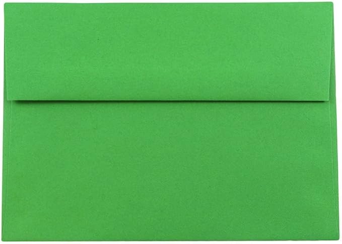JAM PAPER A8 Colored Invitation Envelopes - 5 1/2 x 8 1/8 - Green Recycled - Bulk 250/Box