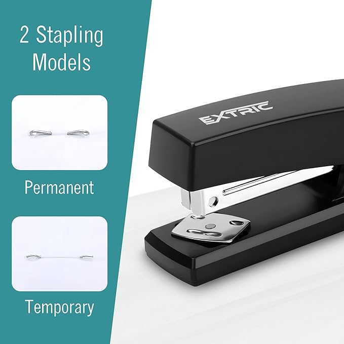 Stapler – Staplers for Desk, Black Stapler Heavy Duty 3 Pack, Staplers 25 Sheet Capacity for Office and Home