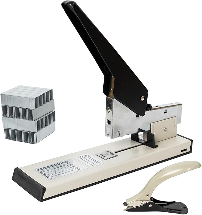 High Capacity Large Stapler with Staple Remover and 4000 Staples, Easy to Load Heavy-Duty Stapler 240 Sheet, Booklet Stapler, Commercial Stapler