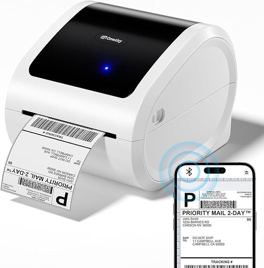 Bluetooth Shipping Label Printer 4x6 - D520BT Bluetooth Thermal Label Printer for Small Business， Shipping Packages, Compatible with USPS, Shopify, Amazon, Tiktok