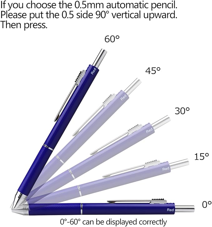 DUNBONG 4 in 1 Multicolor pen, Metal Cased Multifunction Pen, 0.5mm Mechanical Pencil, Red, Blue and Black Ball Pen, 1-Count (Blue)