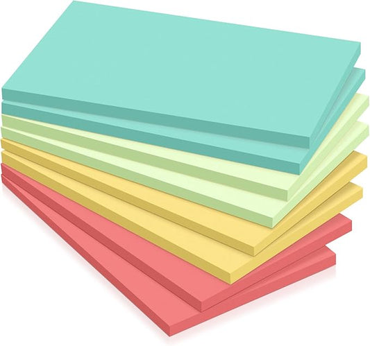 Fainne 8 Pack Sticky Notes Bulk Back to School Supplies Self Stick Note Pads Paper Memo for Office First Day of School Student Teacher Essentials (3 x 5 Inch,Fresh Color)