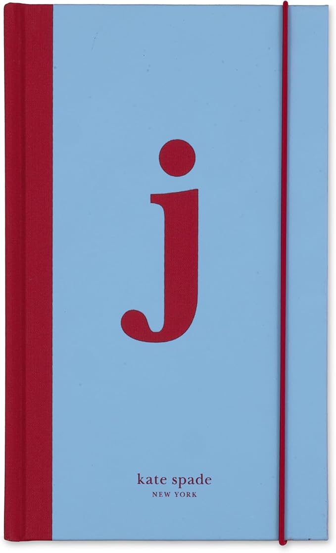 kate spade new york Just Mine Notebook Journal, Monogram Cloth Hardcover Journal, 8.25" x 5.25", Diary Includes 168 Lined Pages, (J)