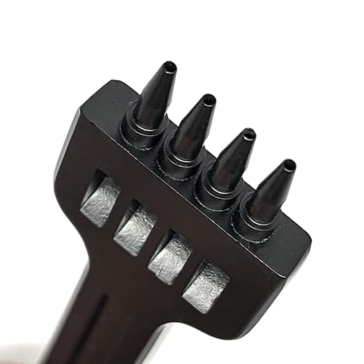 6mm 2/4/6 Claw Tooth Leather Stitching Chisels Round Hole Punching Tool Set for DIY Leather Craft