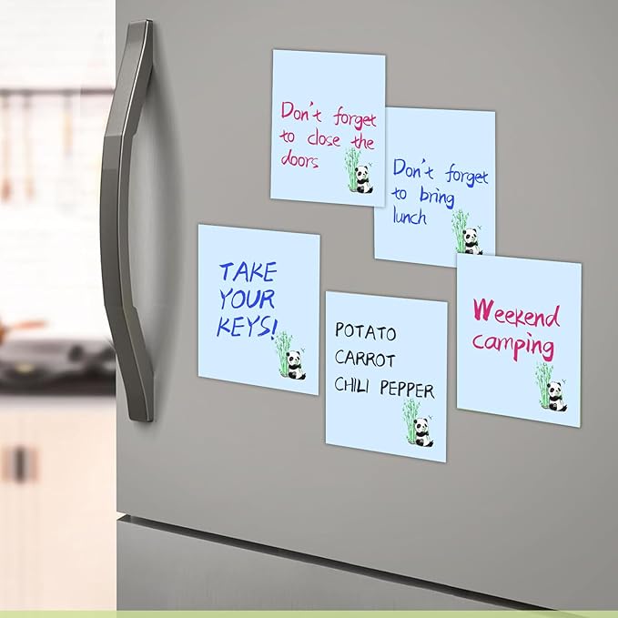 2 Pack Sticky Notes 3x3 Inches, Bright Cute Strong Sticking Power, Easy to Post for Home, Office, 80sheets/Pads, Cute Panda