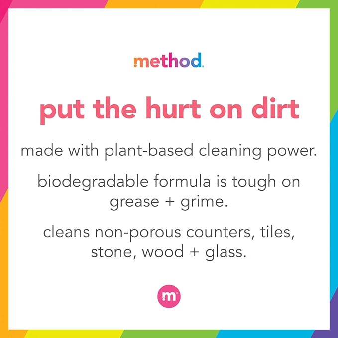 Method All-Purpose Cleaner Refill, French Lavender, Plant-Based and Biodegradable Formula Perfect for Most Counters, Tiles, Stone, and More, 68 Fl Oz bottles, (Pack of 6)