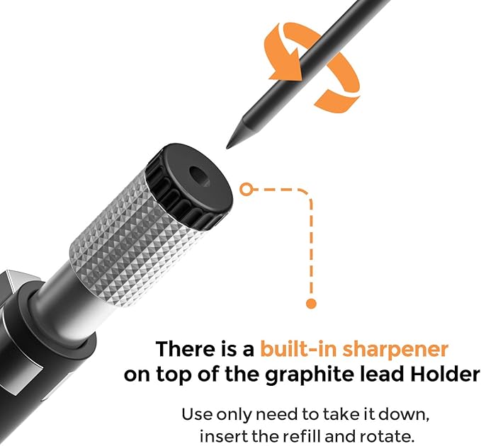 Nicpro 29 Pieces 2mm Mechanical Pencil Set, 9 PCS Drafting Carpenter Pencils 2.0 mm for Art Drawing Sketching construction with 192 Lead Refills Pre-Sharpen HB & 2B & Colors, 2 Erasers, 2 Sharpener