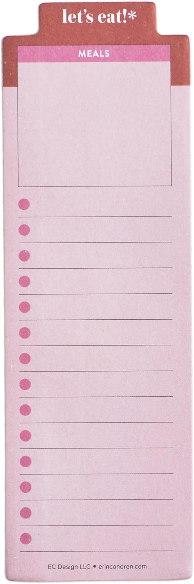 Erin Condren Grocery List Bookmark Sticky Notes, Multifunctional Sticky Notepad and Bookmark for Grocery Lists and Meal Prep, Use as Tab or Bookmark in Notebooks, Planners, Journals
