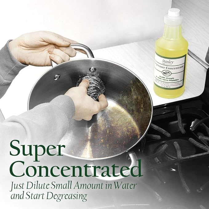 STANLEY HOME PRODUCTS Degreaser Concentrate PLUS Easy-To-Use Spray Bottle – Removes Stubborn Grease & Grime - Multipurpose Cleaner for Home & Commercial Use