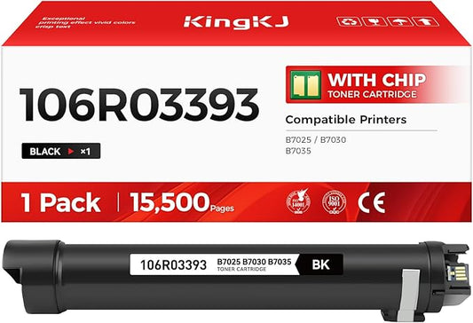 VersaLink B7025 B7030 B7035 Black High Capacity Toner Cartridge 1-Pack Replacement for Xerox 106R03393 106R03394 Toner Compatible with Xerox VersaLink B7025 B7030 B7035 Laser Printer Ink All-in-One