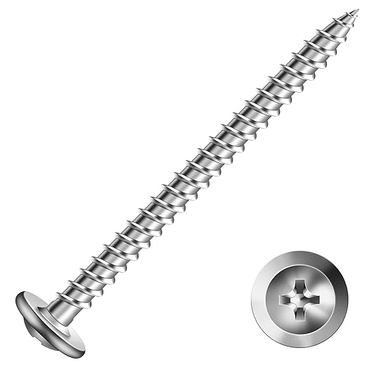#8 x 2 Inch Wood Screw 500Pcs 410 Stainless Steel Standard Thread Truss Head Fast Self Tapping by SG TZH