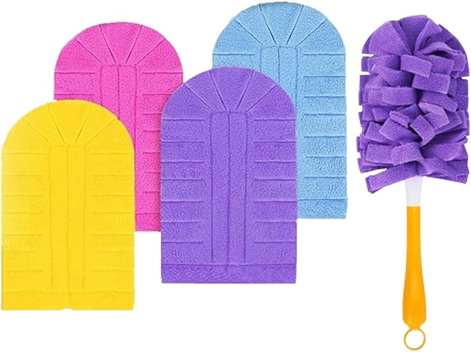 360°Electrostatic Duster Refills — The Sustainable Choice for a Dust-Free Home,Reusable Duster Refills,Duster Refills Reusable,Reusable & Washable Microfiber Dusting Heads,for Home Office Car (B)
