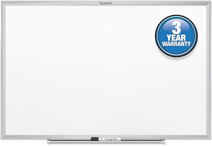 Quartet Whiteboard, Non-Magnetic Dry Erase White Board, 2' x 1.5', Total Erase, Silver Aluminum Frame (S531)