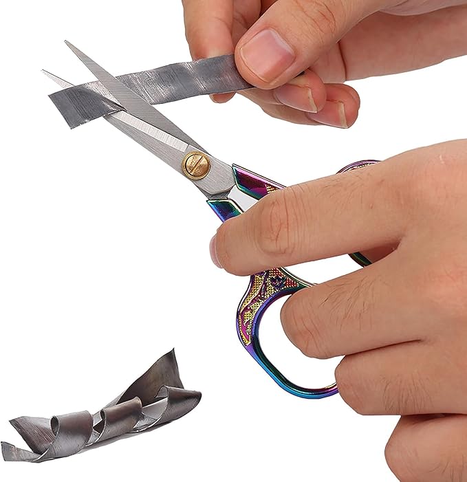 Mini Scissors Stainless Blade Metal Handle Office School Classroom Student Teacher Crafting Fabric Sewing Gift Wrapping All Purpose