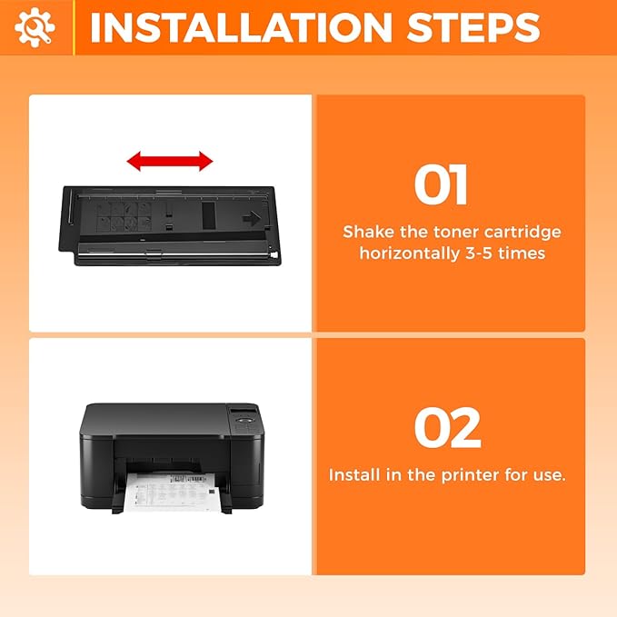 TK-477 TK477 Toner Cartridge Black 2-Pack High Yield Replacement for Kyocera TK-477 TK477 1T02K30US0 Toner Compatible with Kyocera TASKalfa 255 305 FS-6025 FS-6030 FS-6525mfp FS-6530mfp Printer Copy