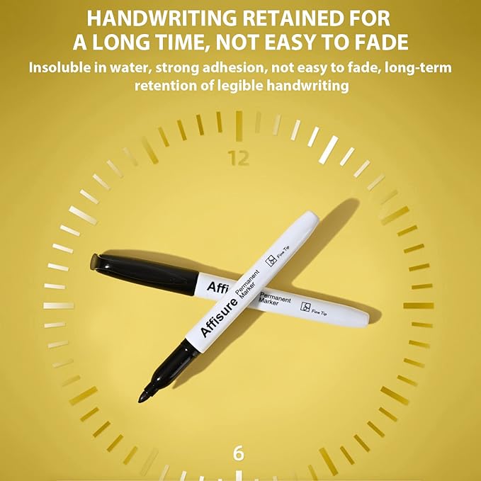 Permanent markers, 100 packspermanent markers bulk, quick dryingin one second, waterproof, smooth, noteasy to erase, durable, can be markedon glass, tiles and cloth, office supplies