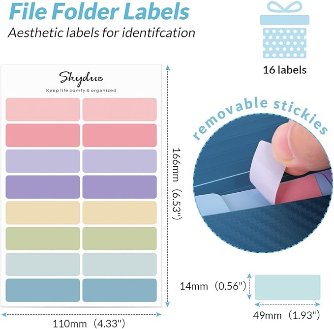 SKYDUE Accordion File Organizer, Expanding File Folder with 7 Pockets, Portable Receipt Paper Documents Organizer, Letter Size Filing Folder School Office Supplies, Dark Blue