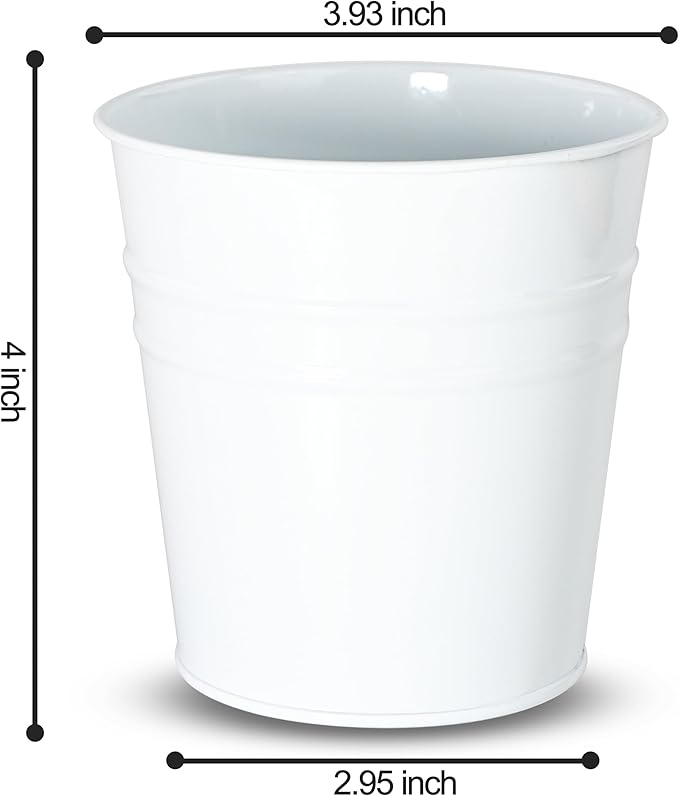 Pen Holder Cups for Desk,Metal Pencil Holder,Marker Pen Storage Holder Desktop Stationery Organizer Makeup Brush Holders, Desk Accessories & Workspace Organizers for Office School Home -2 Pack (White)