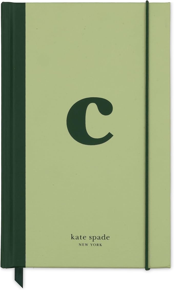 kate spade new york Just Mine Notebook Journal, Monogram Cloth Hardcover Journal, 8.25" x 5.25", Diary Includes 168 Lined Pages, (C)