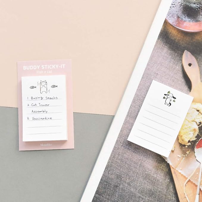 Monolike Buddy Ver.1 Sticky-it - 5p Set Self-Adhesive Memo Pad 50 Sheets