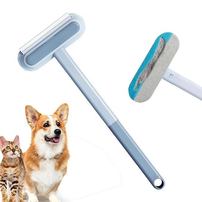 Xamoca Couch Hair Removal Tool - 4-in-1 Reusable Pet Hair Remover Brush,Multifunctional Long Handle Lint Cleaner for Dogs and Cats,Gentle on Furniture,Washable