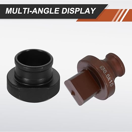 HARFINGTON Hydraulic Hole Punch Die 8.5x15mm Slotted Hole 40Cr Steel Electric Punching Kit for MHP-20 JP-20 Electric Punching Machine, Burgundy & Black